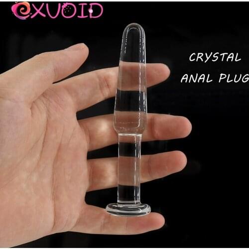 EXVOID Anal Sex Toys for Women Men Gay Glass Anal Plugs Adult Products Crystal Beads G-spot Prostate Massager Butt Stimulation