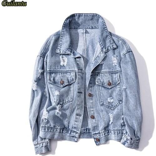 Guilantu Denim Jacket Outwear Women Plus Size 5xl Turn-down Collar Single Breasted Streetwear Loose Jenas Coat Female Vintage