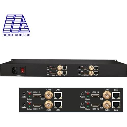 H.264 1U Rack HDMI CVBS /AV /RCA To IP Stream Video Encoder HD SD Video Streaming Encoder Hardware H264 RTSP RTMP UDP