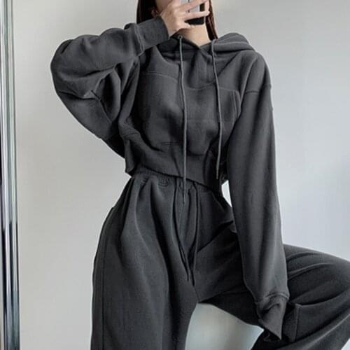 HOLYGAGA Kangaroo Sweatshirts For Women