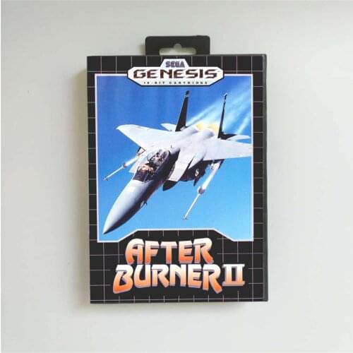 After Burner II 2 - USA Cover With Retail Box 16 Bit MD Game Card for Sega Megadrive Genesis Video Game Console
