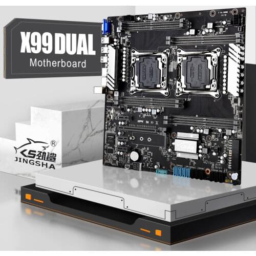 JINGSHA X99 Dual Chipset CPU Motherboard LGA 2011V3 V4 Support 8 Channel DDR4 Up to 256GB Dual Gigabit Ethernet VGA USB,SATA3.0