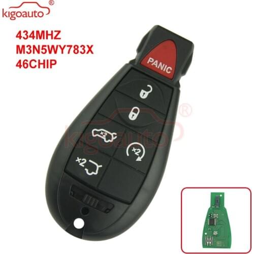Kigoauto #7 M3N5WY783X 5+1 button 434mhz key fob Fobik for Chrysler Dodge Grand Caravan Jeep Commander 2008 2009 2010 2011 2012