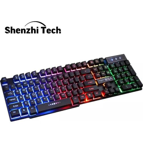 Backlit Keyboard Gaming Mechanical keyboard Feel Rainbow Backlight 104Keys Ergonomics for Gamer Office 2020 Hot Sale