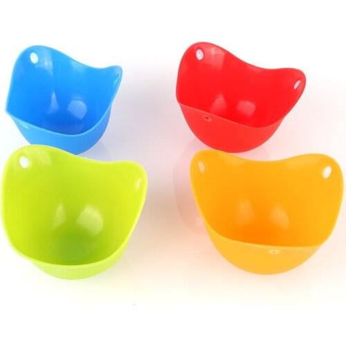 4pc/1pc Egg Poachers Silicone Egg Cooker Kitchen Tools Pancake Cookware Bakeware Steam Eggs Plate Tray Healthy Egg Pancake