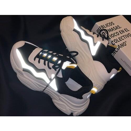 Black sneakers Women Fashion Vulcanized Shoes Woman Designer Platform Chunky Sneakers Ladies Trainers Lace Up Spring Female Flat