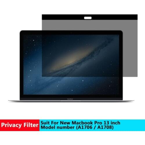 Vmonv Magnetic Privacy filter Screens Protective film for New Macbook pro 13 inch For Apple laptop model number A 1706/ A1708