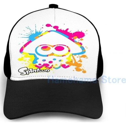 Fashion Splatoon(5) Basketball Cap men women Graphic print black Unisex adult hat