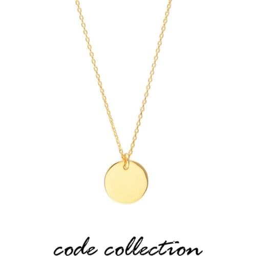 Fashion Bohemia Elegant Concise Geometric Round Coin Necklace&Pendants For Women Girl Wedding Jewelry Necklace Chain Accessories