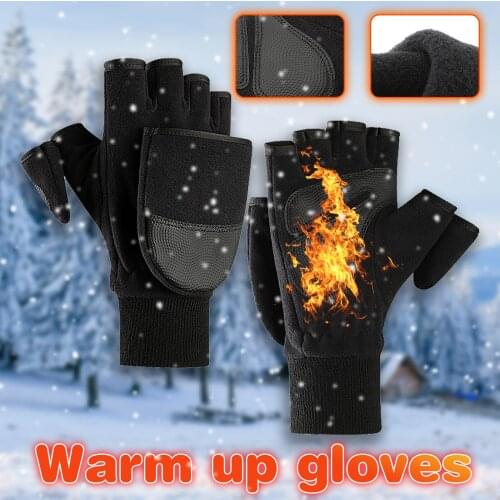 Fashion Mens Winter Outdoor Riding Polar Fleece Plus Velvet Thickened Warmth Clamshell Touch Screen Gloves перчатки зимние