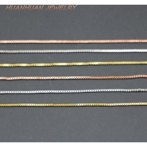 Fashion Women 3 Colors Link Chain 1mm Copper Stainless Steel Snake Chains Necklace Christmas Party Gifts Jewelry 18inch B3379