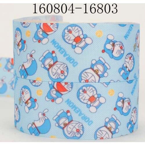 NEW sales 1/2"38mm 50 yards blue Doraemon printed grosgrain cartoon ribbon free shipping