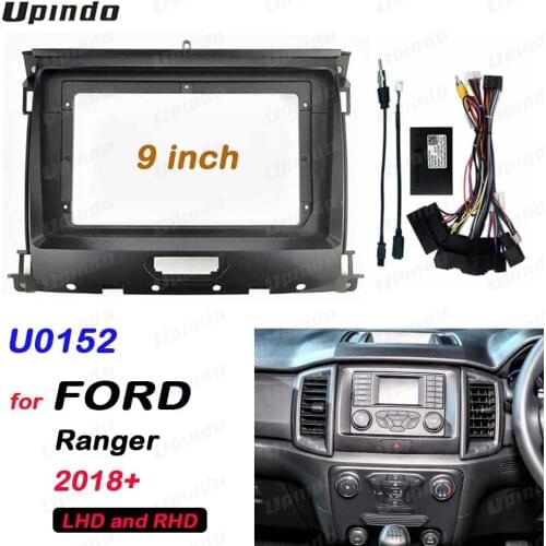 2 Din 9 Inch Car Radio Installation DVD GPS mp5 PC ABS Plastic Fascia Panel Frame for Ford Ranger 2016~2019 Dash Mount Kit