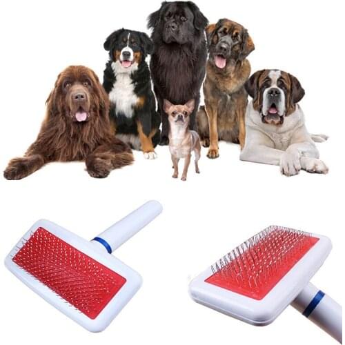 Steel Needle Comb Pet Dog Cat Brush Dog Rake Comb Massage Grooming Tools Pet Brush Dog Accessories Needle Comb Rake Tool #W5