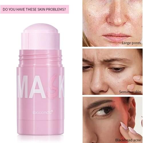 Rose Mask Detox Stick Deep Cleansing Solid Mask Oil Control Pores Purifying Clay Green Mask Stick Whitening Deep Cleansing Mud