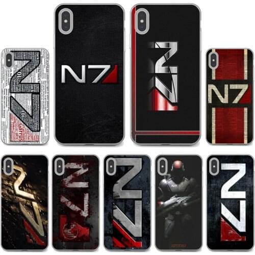 Silicone Case For Xiaomi Redmi 2 S2 3 3S 4 4A 5 5A 5 6 6A 7A 9 9T 9C 9A Pro Pocophone F1 Mass-Effect-N7-Armour-Logo-Print
