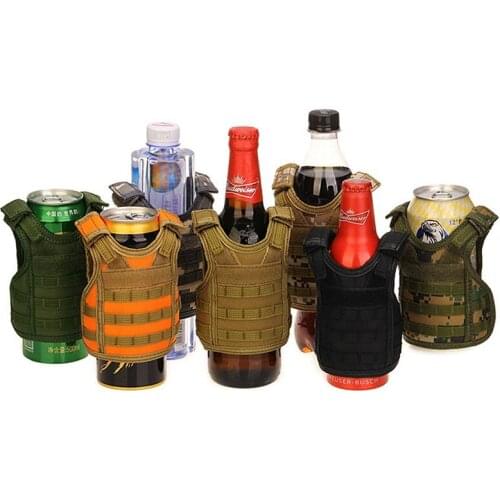 Tactical Beer Bottle beer Vest Military Mini Miniature Molle Vest Personal Bottle Drink Cover