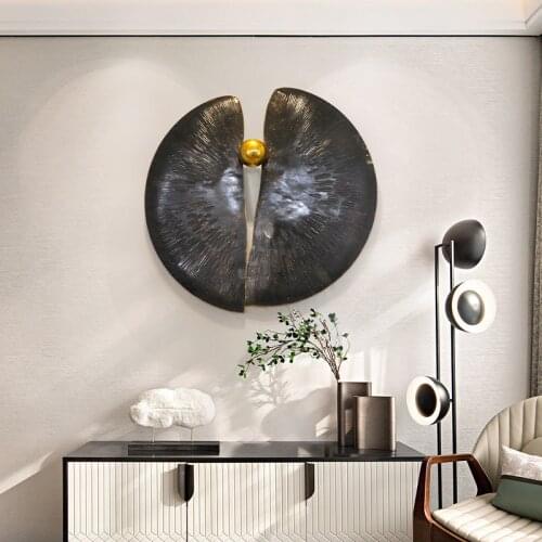 Creative Wrought Iron Painting Wall Mural Decoration Feng shui Hotel Wall Hanging Accessories Crafts Home room 3D Wall Sticker