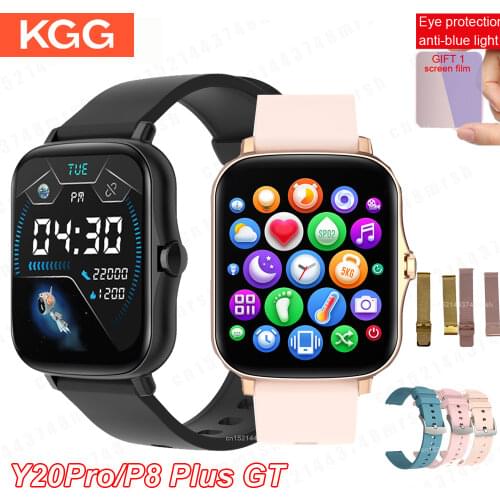 Y20 Pro/P8 Plus GT Smart Watch Men BT Call Phone Watch DIY Watch Face Music Play Watch Women Smartwatch Connect TWS Earphones