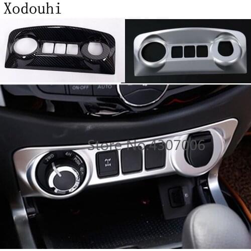 Car Carbon Fiber/ABS Matte Socket Charge Cigarette Smoke Lighter Switch Button Lamp Stick Trim For Nissan Terra 2018 2019 2020