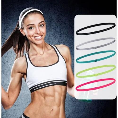 2021 Women Men Color Outdoor Headband Elastic Sports Headband Yoga Running Fitness Cycling Headband Antiperspirant Hair Band