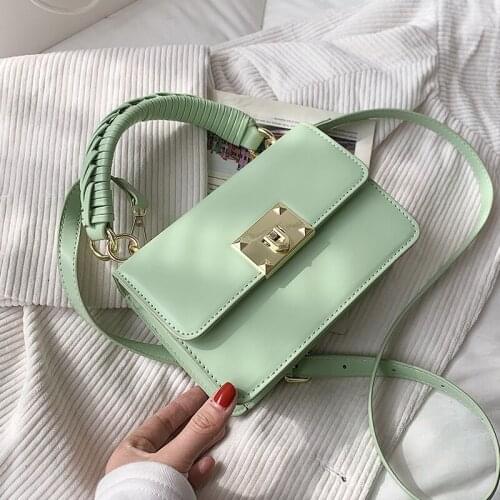 Female Handbag Square Crossbody Bag 2021 Fashion New High Quality PU Leather Womens Designer Handbag Chain Shoulder Balck Bag