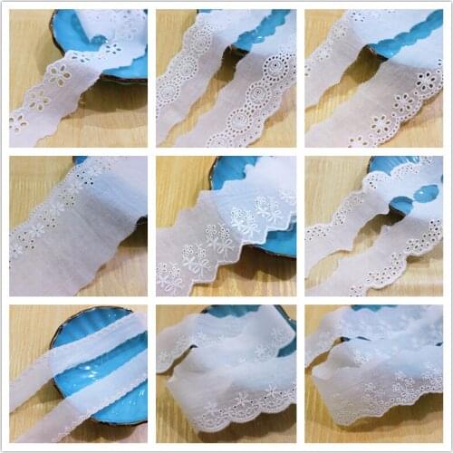 10Yards/Pack Lace-Ribbon Cotton Trimmings Lace Ribbon Wedding Party Craft Apparel Sewing Fabric DIY Handmade Accessories