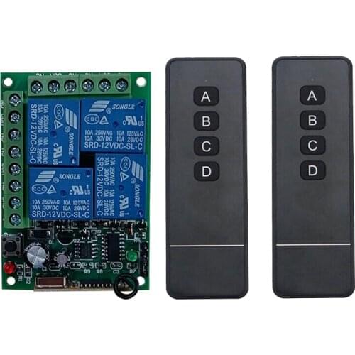 1000m DC 12V 24V 4CH Wireless Remote Control LED Light Switch Relay Output Radio RF Transmitter And 315Mhz/433Mhz Receiver
