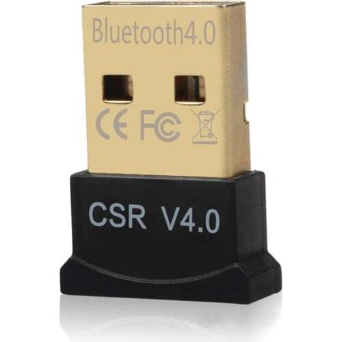 Wireless Mini USB Bluetooth CSR 4.0 Dual Mode Adapter Dongle for Windows 10 8 7 Vista XP 32/64 Bit Raspberry Pi Black