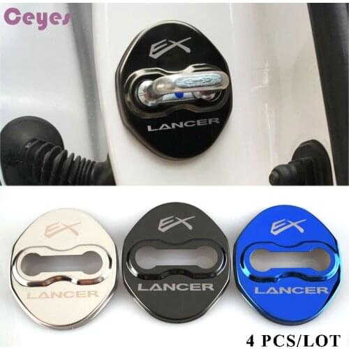 Ceyes Car Styling Auto Cover Case For Mitsubishi Pajero ASX Outlander EX Lancer 2012 2013 2014 Door Lock Decoration Car-Styling