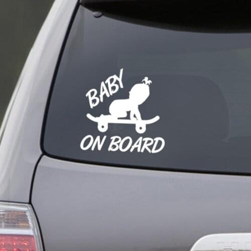 Black/Sliver Baby on board Vinyl Car Decal Sticker Window Decor Kid Inside Safety Stickers Funny Waterproof New S621