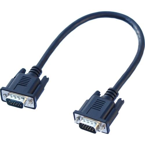 Black 30cm full 15Pin VGA D-Sub Short Video Cable Cord Male to Male M/M for Monitor Projector