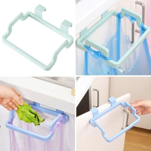 Garbage Bag Holder Cupboard Door Back Hanging Trash Garbage Holder Rubbish Rack Tools Storage Kitchen Kitchen Bag W3J5