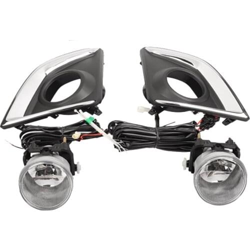 For Isuzu D-Max 2016-2018 Front Bumper Fog Light Driving Lamp Kit Bezel Covers & Harness Switch