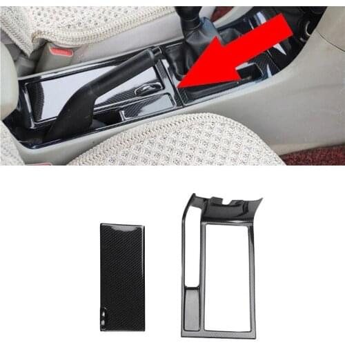 For Mazda 3 Alexa BK 2003-2008 Carbon Fiber Control Water Cup Holder Cover Frame Panel Trim Sticker