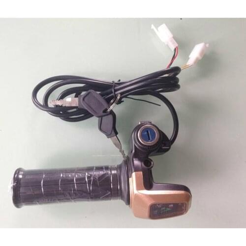 Electric tricycle electric handle live quantity display live door lock with switch forward backward speed regulation