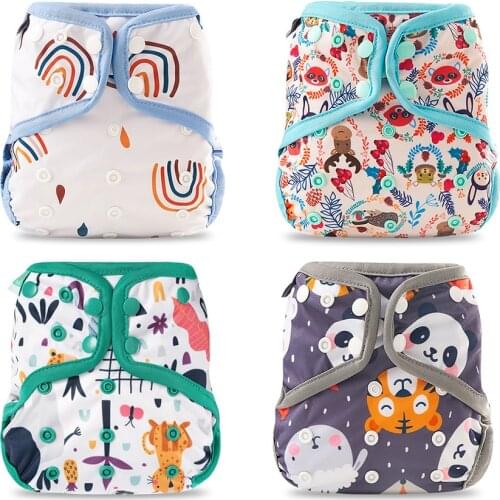 Elinfant Baby Diaper Cover Waterproof Leakproof Quality Adjustable Cover Fit 8 - 35pounds Reusable Washable Cloth Nappies