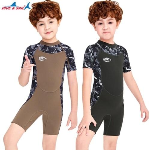 Wetsuit Boys 2.5mm Neoprene Shorty Surfing Wetsuits for Kids Girls 2-11 Years