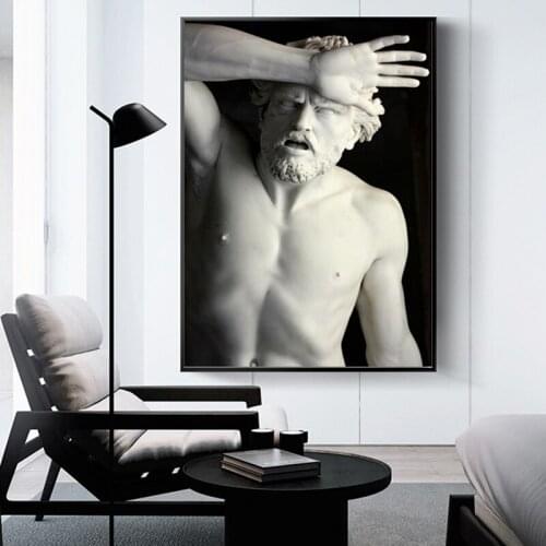 Canvas Paintings Renaissance Michelangelo Sculpture Art Posters and Prints Wall Art Pictures for Living Room Home Decoration