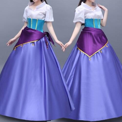 Hunchback Esmeralda Cosplay Costume Adult Women Role-playing Party Dress Fancy Halloween Christmas Ball Gown