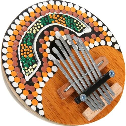Hot Sales 7 Keys Thumb Piano Natural Coconut Shell Thumb Piano Musical Instrument Random Pattern