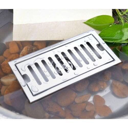 Linear Channel Floor Drain Gate 60Cm Stainless Steel Deodorization Type Shower Floor Drain Long Drainage Square Bathroom Drain