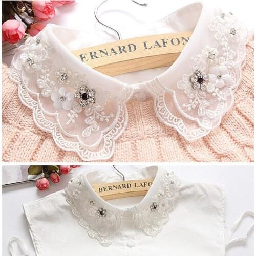 New Fashion Butterfly Elegant Lady Ties Datachble Collars Lace Shirt Dress Tie Datachble Collars Unique Gifts for Cute Ladies