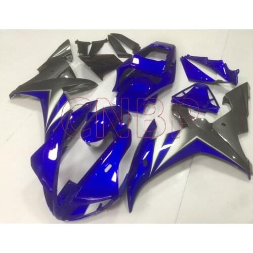Fairings YZF1000 R1 2002 - 2003 Blue Grey Fairing for YAMAHA YZFR1 2002 Abs Fairing for YAMAHA YZFR1 03 no paint