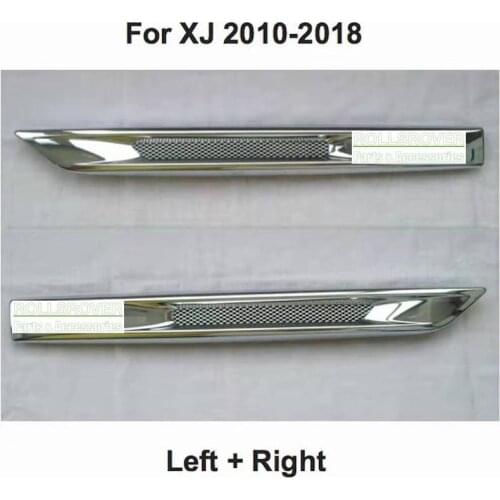ROLLSROVER Pair of Chrome Front Fender Air Vents Molding For Jaguar XJ 2010-2018 OEM C2D22445 C2D22448