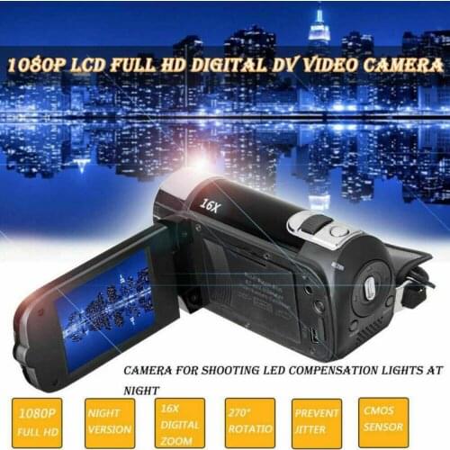 16MP 1080P LED Light High Definition Shooting Video Record Portable Camcorder Professional Digital Camera For YouTube Blogger