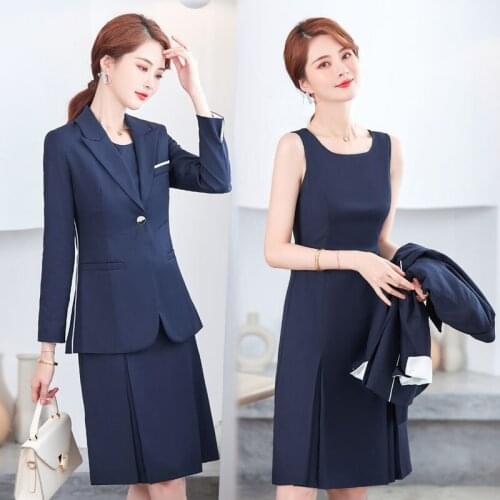 Professional dress suit two piece suit design sense wholesale real estate sales department car 4S shop work clothes