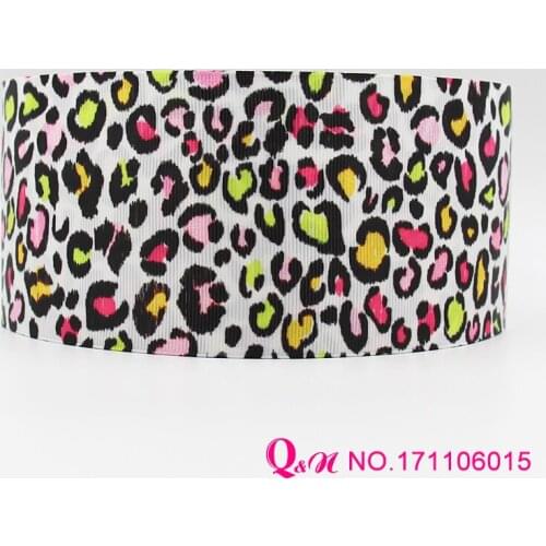 Q&N ribbon 16mm 22mm 25mm 38mm 50mm 75mm dots print grosgrain ribbon webbing 50yards/roll for hair tie