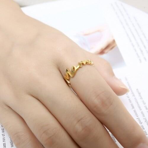 Mama Ring Stainless Steel Adjustable Mama Letter Ring Mama BraceletMama earringJewellery Mothers Day Gift FCR010