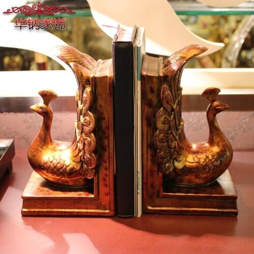 Craft Home Secret Globe village European Home Furnishing resin handicraft ornaments peacock New Year Gift Book Practical Study